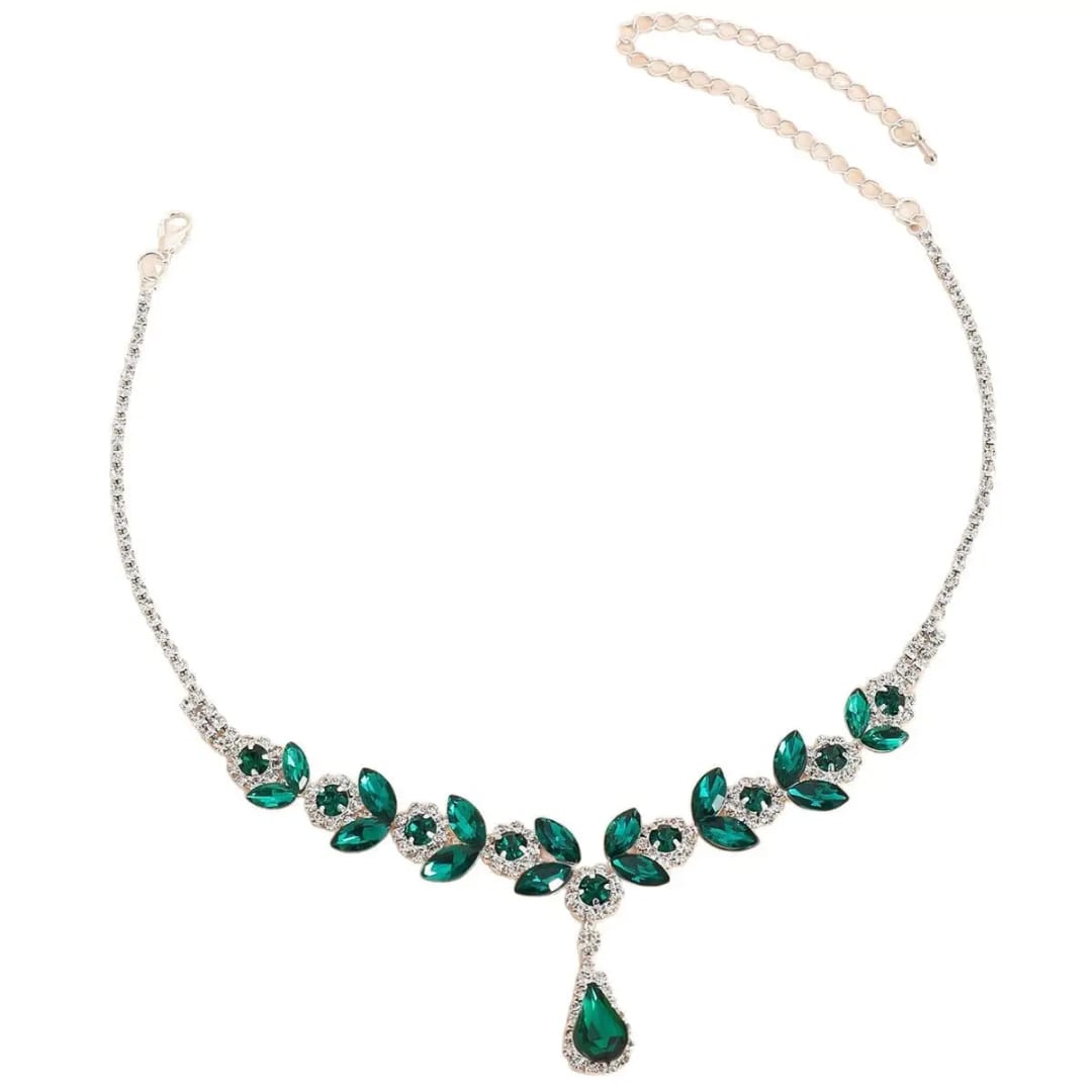 Emerald Green Rhinestone Costume Jewelry