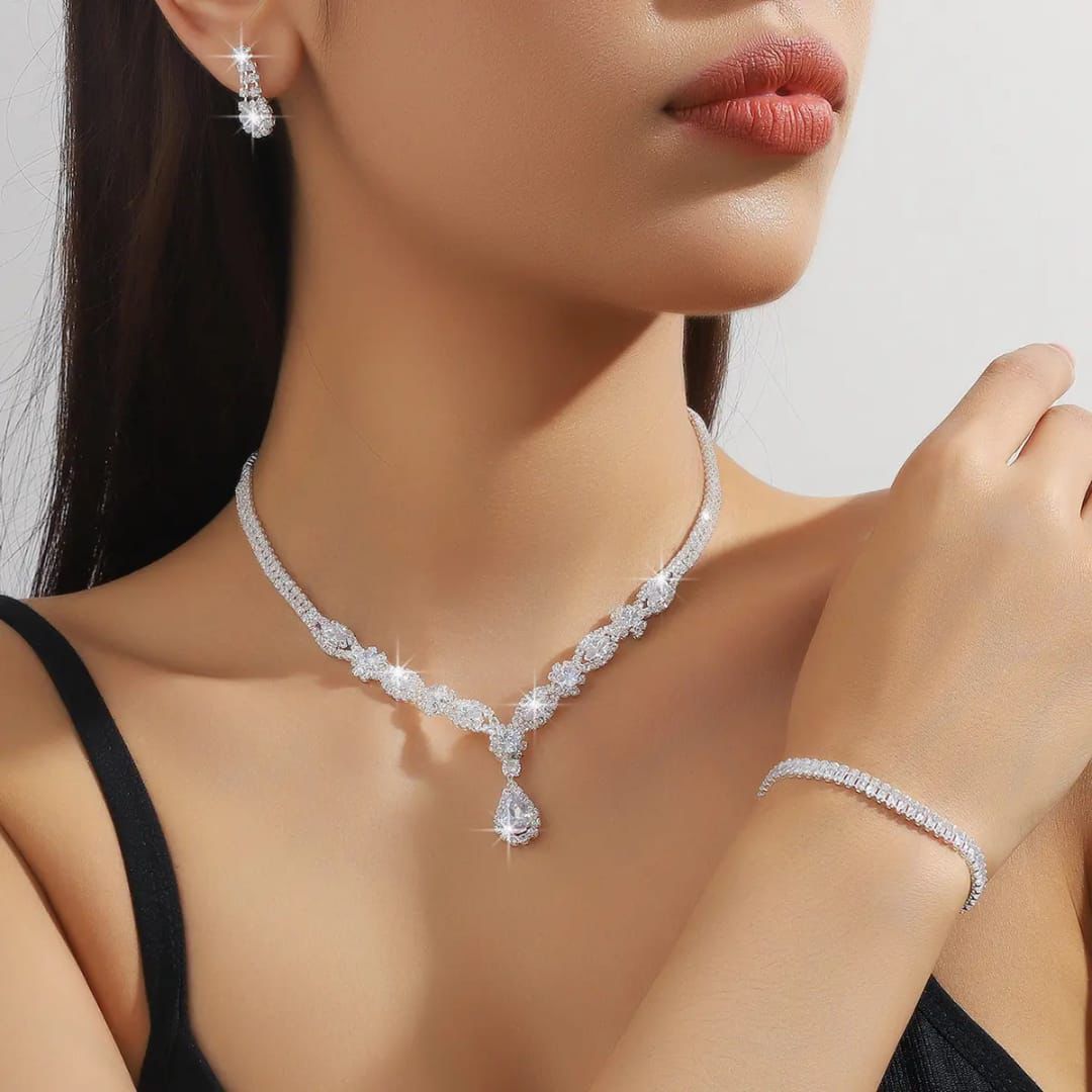 Elarisse Diamond Veil Bridal Set