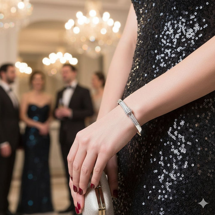 Seraphine Halo Crystal Bangle