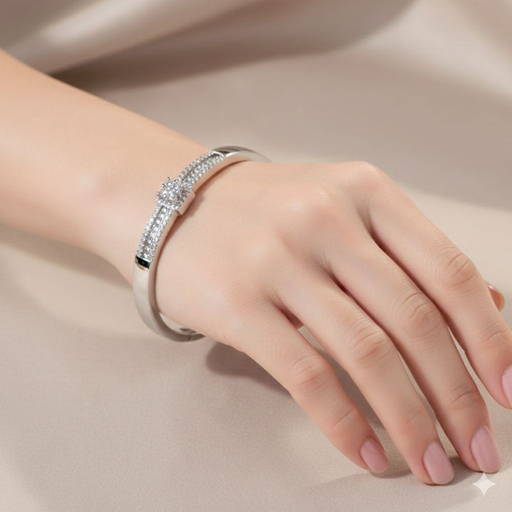 Seraphine Halo Crystal Bangle