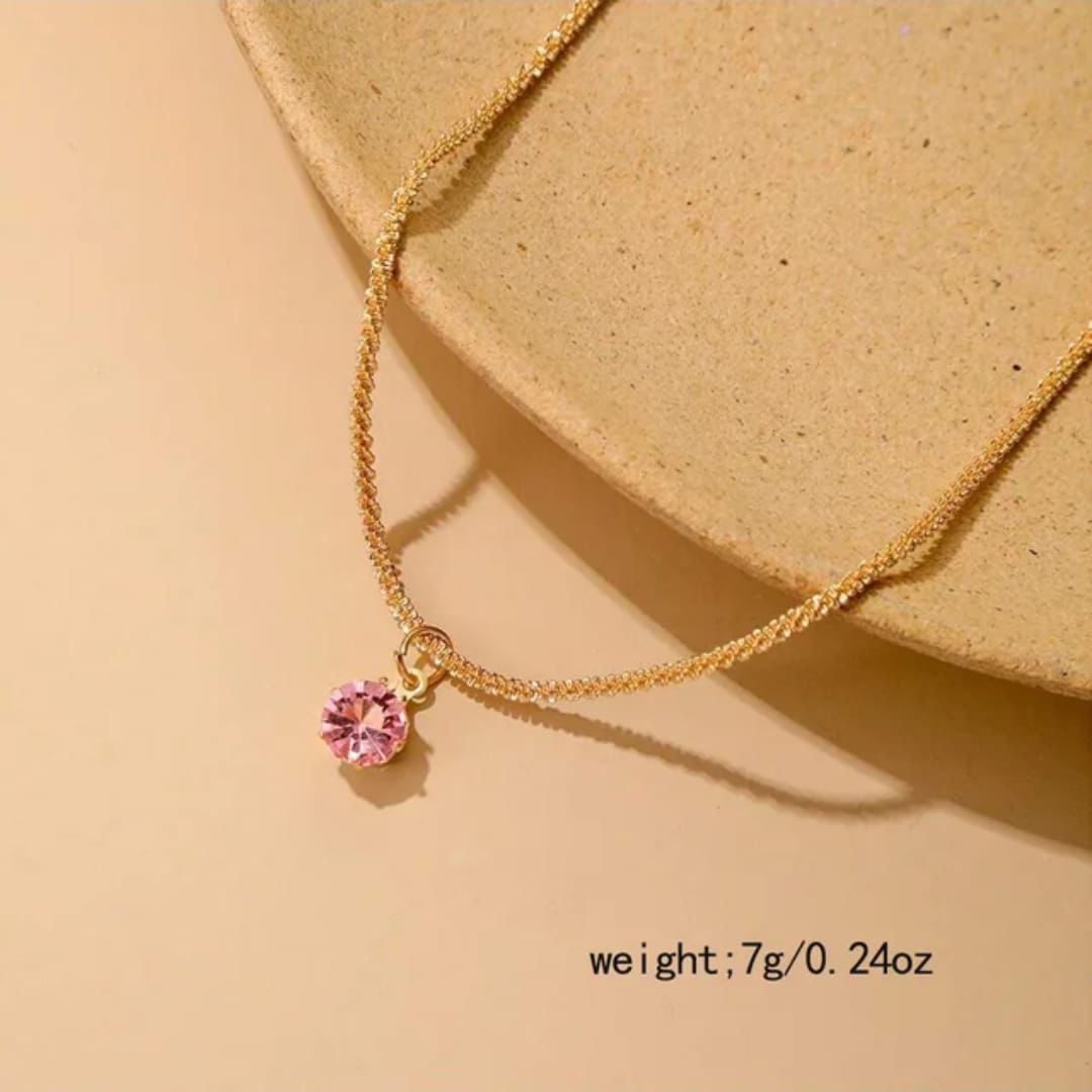 Rosé Gleam Solitaire Pendant