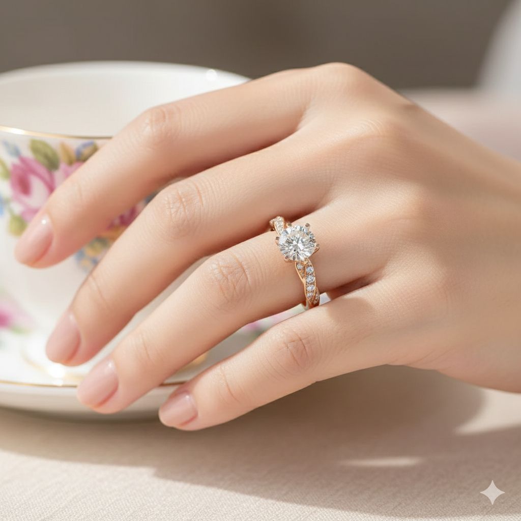 OpalVine Textured Eternity Ring