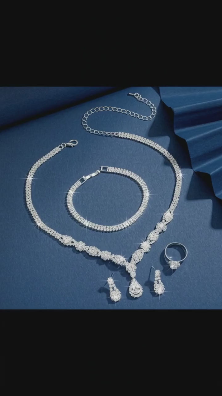 Elarisse Diamond Veil Bridal Set