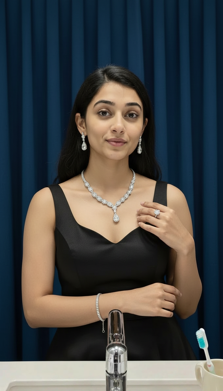 Elarisse Diamond Veil Bridal Set